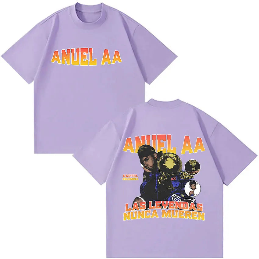 Rapper Anuel AA Tour Album 2025 T-Shirt - purple