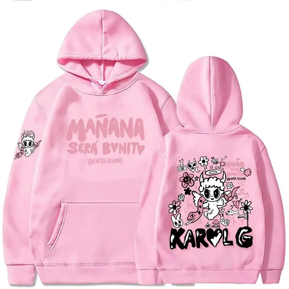 Karol G Pink Hoodie – Mañana Será Bonito Angel