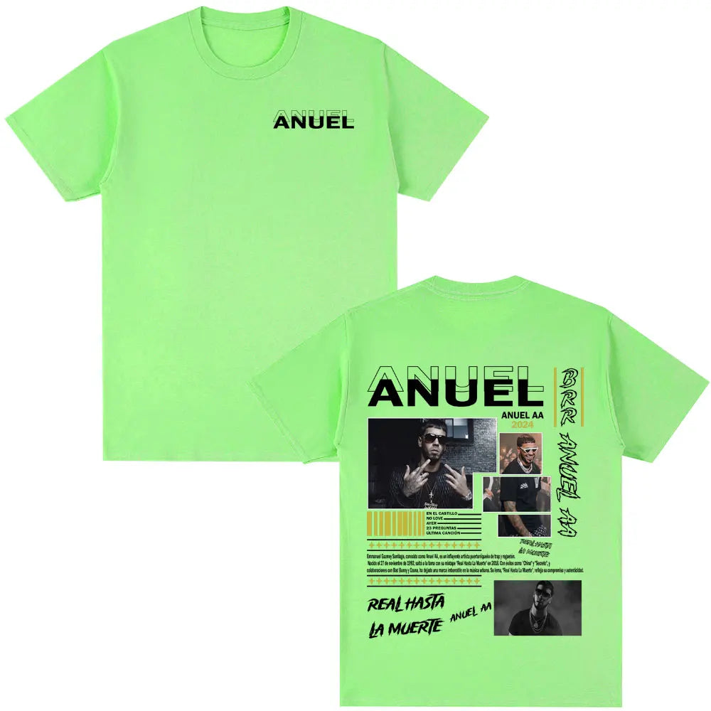 Anuel AA Real Hasta La Muerte T-Shirt Green
