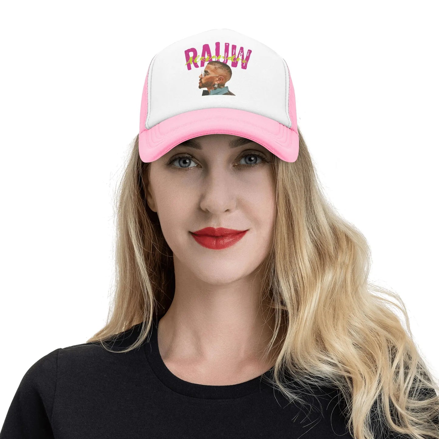 Rauw Alejandro Mesh Trucker Cap (Pink)