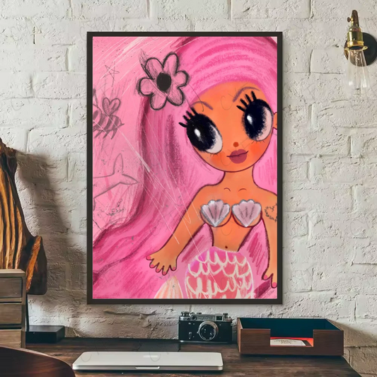 Karol G Poster – Mermaid Pink Princess