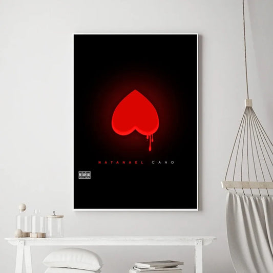 Natanael Cano Bleeding Heart Poster – Amor Tumbado