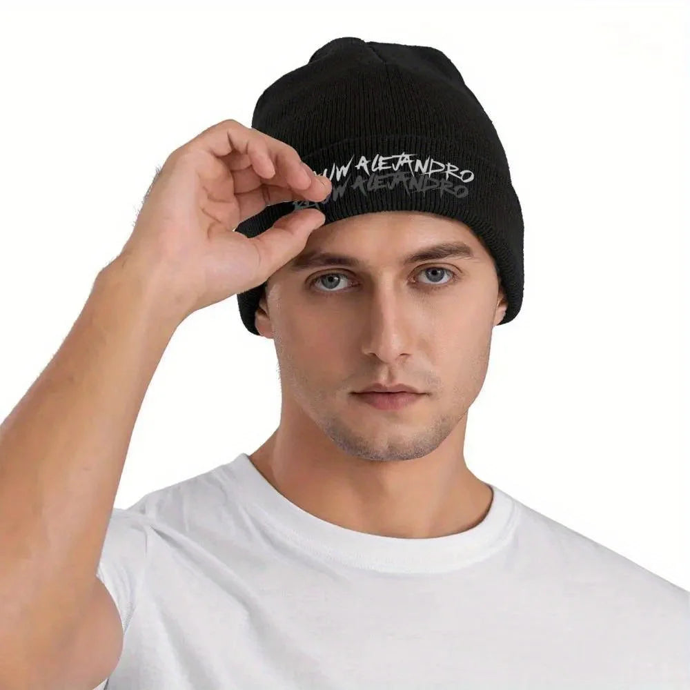 Rauw Alejandro Knit Beanie (Navy Blue)