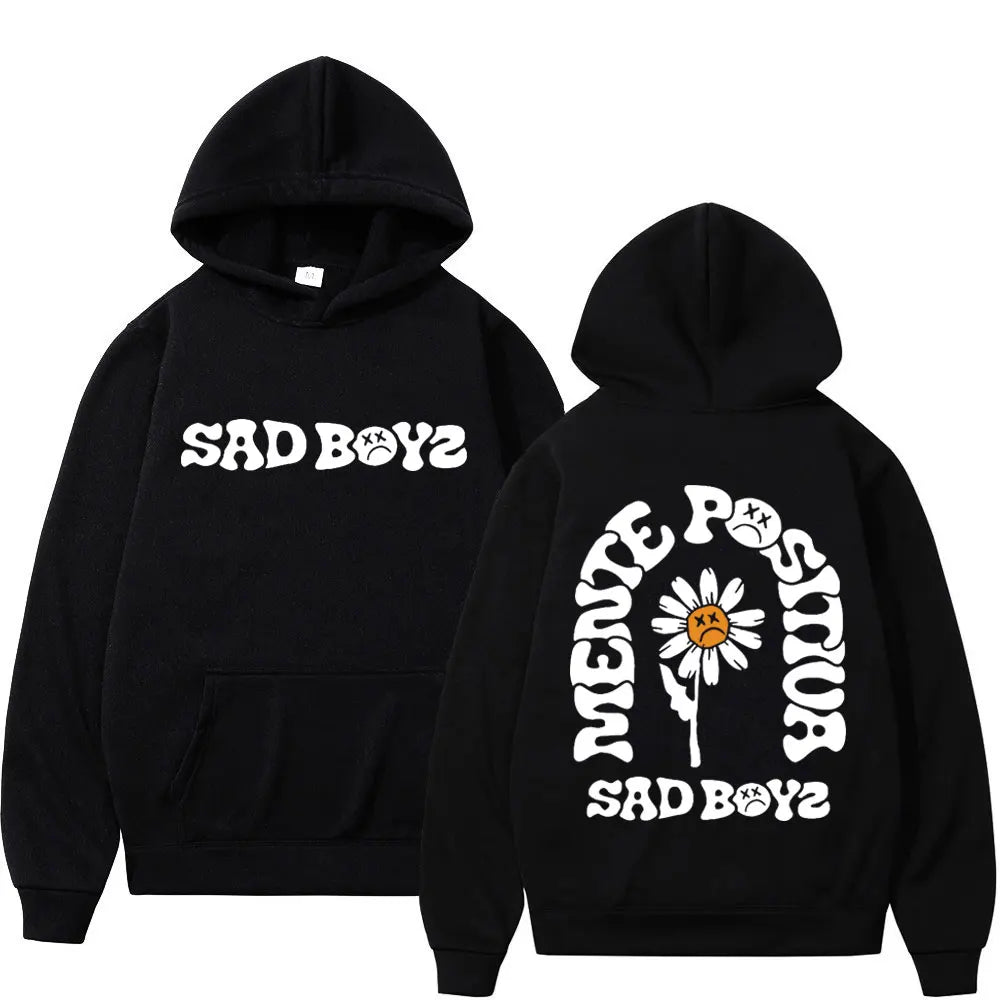 Junior H Sad Boyz “Mente Positiva” Hoodie – Black