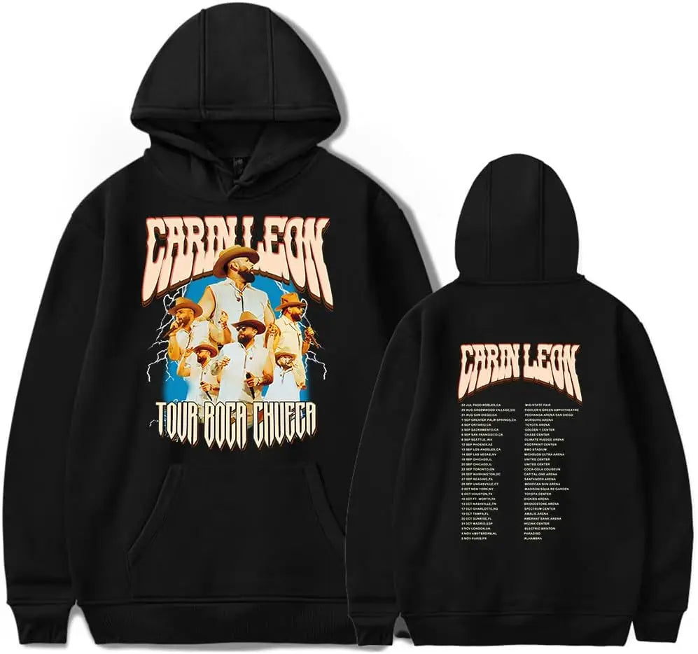 Carín León Boca Chueca 2024 Tour Hoodie – Black
