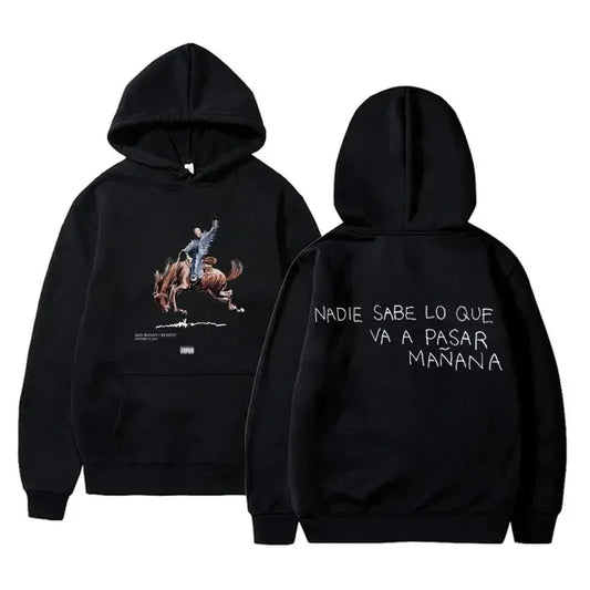 Bad Bunny Hoodie – Nadie Sabe Lo Que Va A Pasar Mañana (Black)