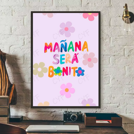 Karol G Poster – Mañana Será Bonito Pastel Flowers