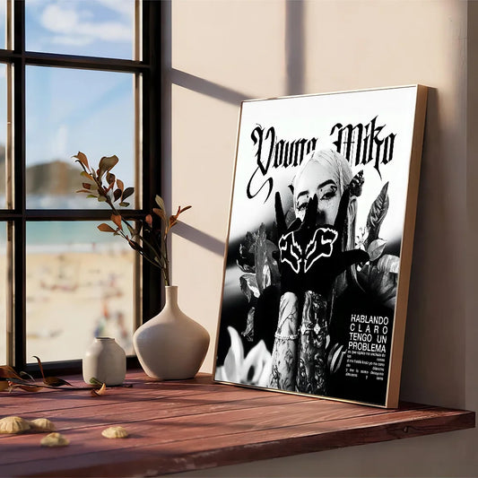 Young Miko Black & White Poster