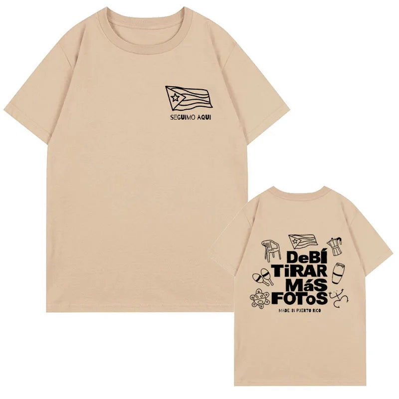 Bad Bunny Beige T-Shirt – Debí Tirar Más Fotos