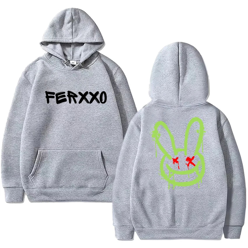 Feid “Ferxxo Bunny” Hoodie – Gray