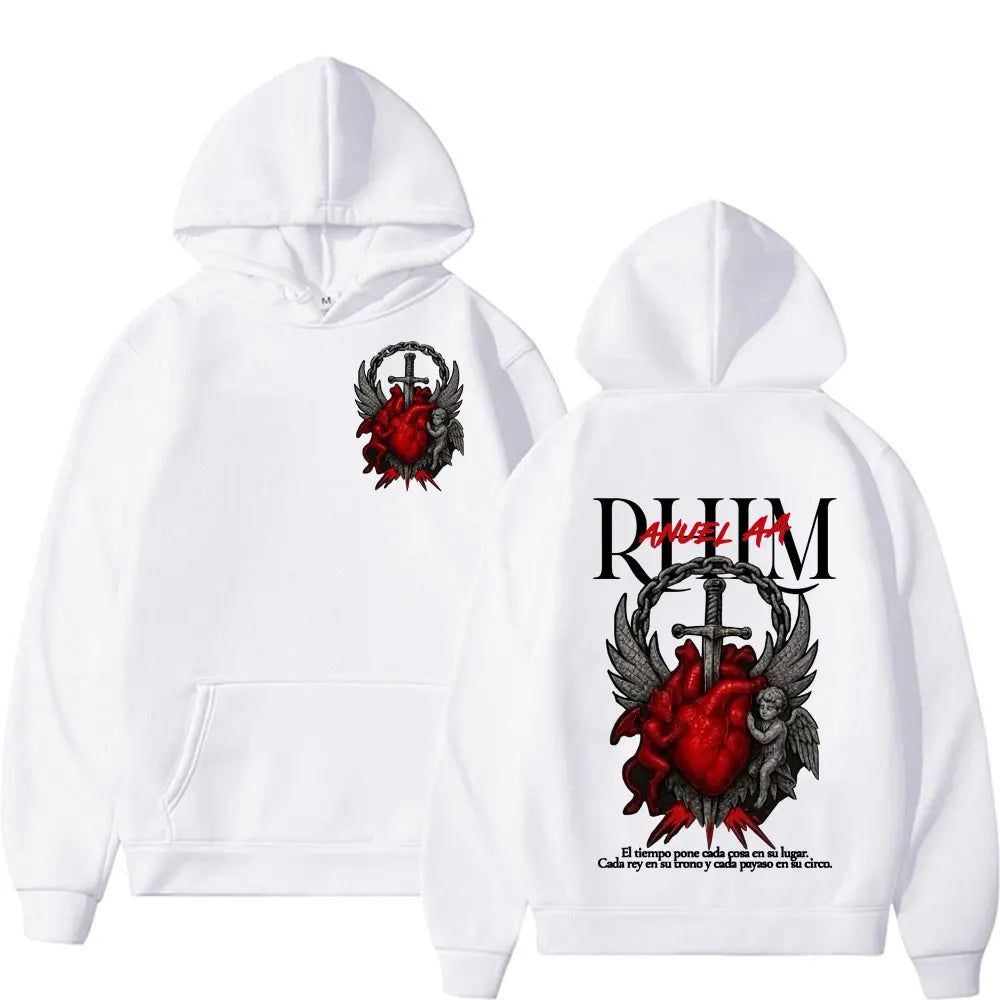 Anuel AA Rhlm Album Tour Hoodie – White