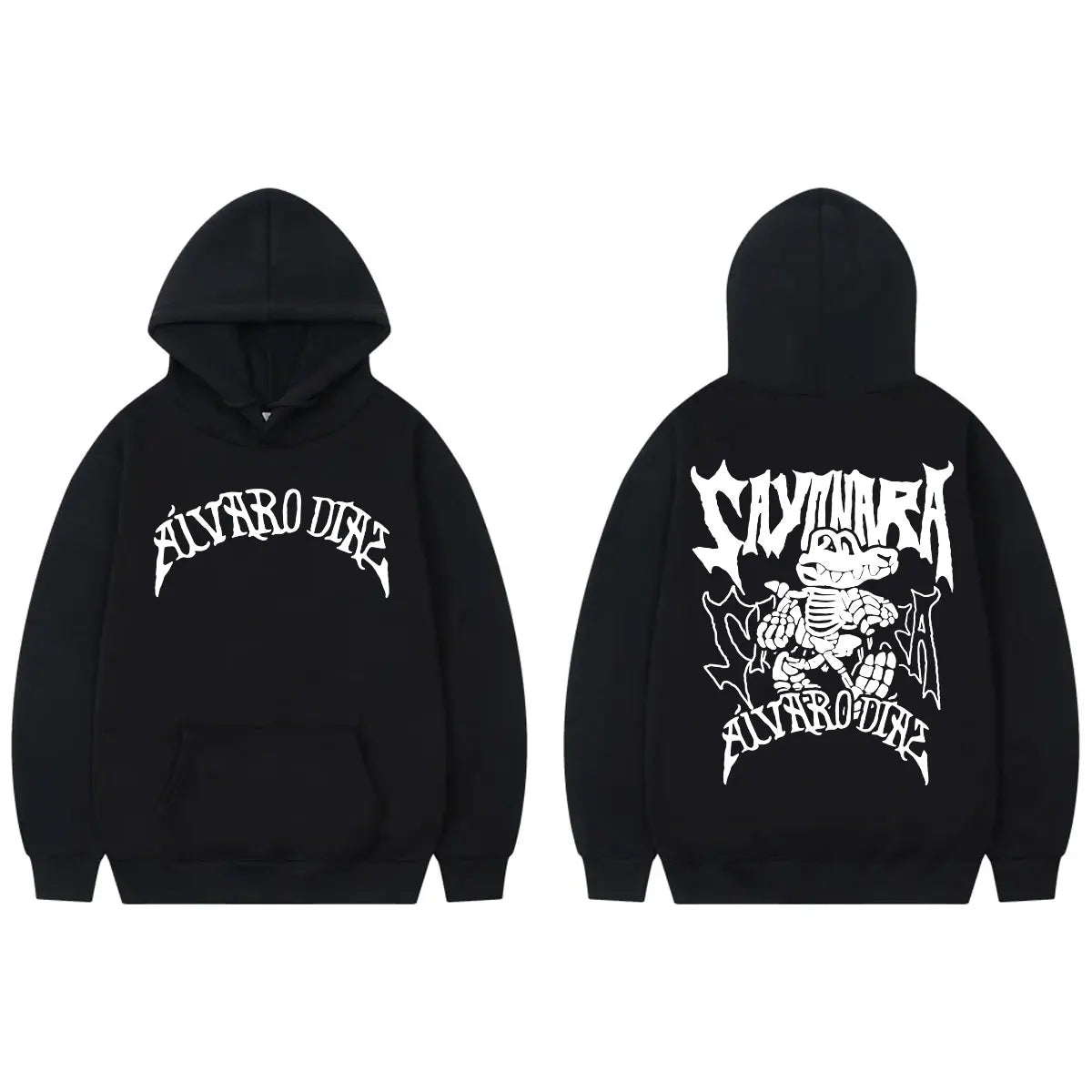 Alvaro Diaz Double Sided Hoodie – Black