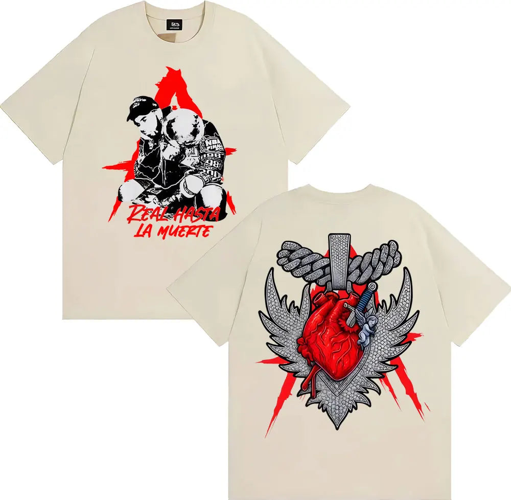 Anuel AA Real Hasta La Muerte World Tour T-Shirt – Beige