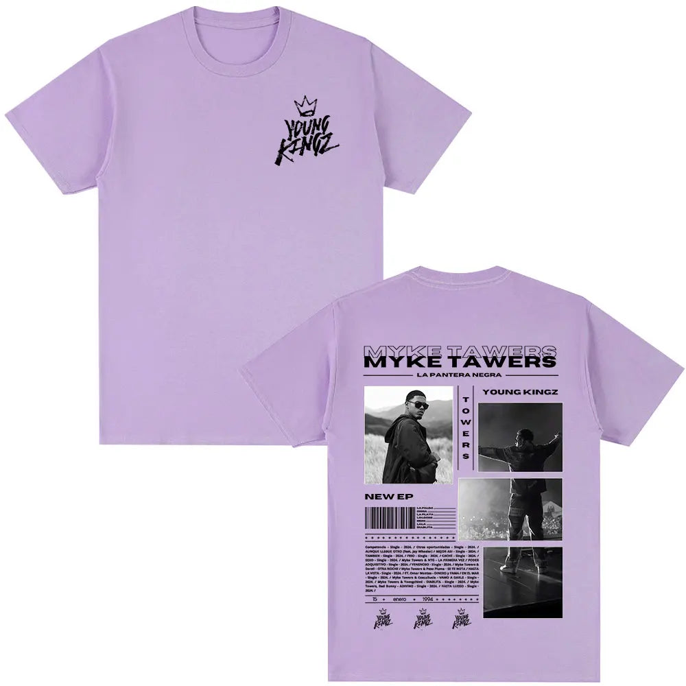 Myke Towers LA PANTERA NEGRA T-Shirt Purple