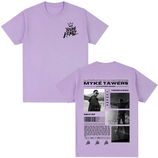 Myke Towers LA PANTERA NEGRA T-Shirt Purple