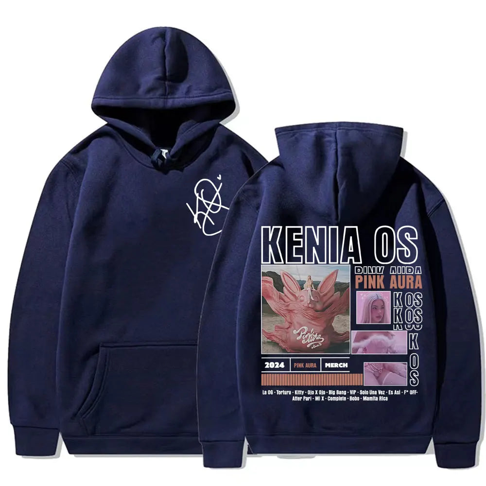 Navy Blue Kenia OS Pink Aura Tour 2025 Hoodie