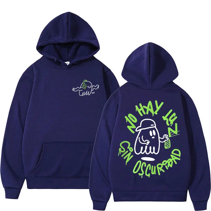 Navy Blue "No Hay Luz Sin Oscuridad" Hoodie – Feid Ferxxo