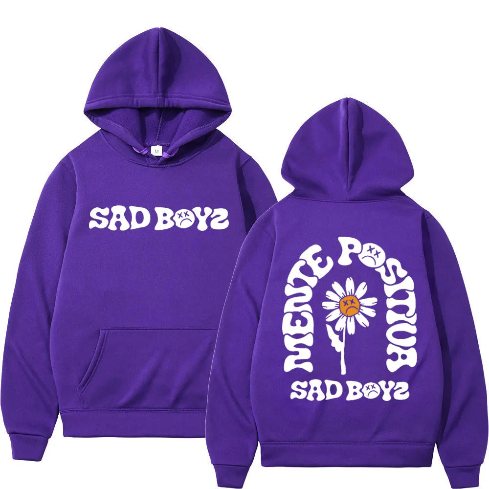 Junior H Sad Boyz “Mente Positiva” Hoodie – Purple