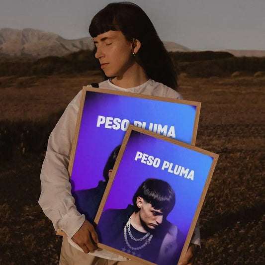 Peso Pluma Neon Portrait Wall Poster