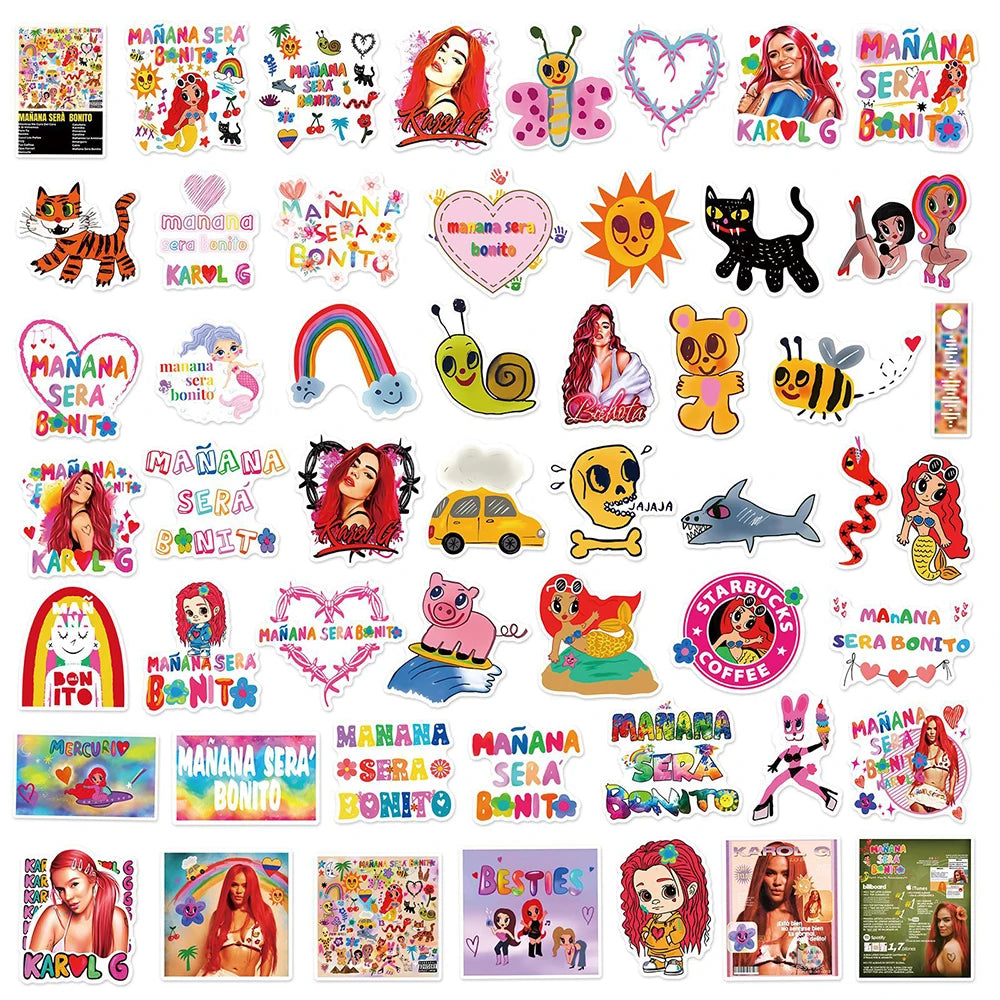 Karol G Stickers – Mañana Será Bonito (10 PCS)
