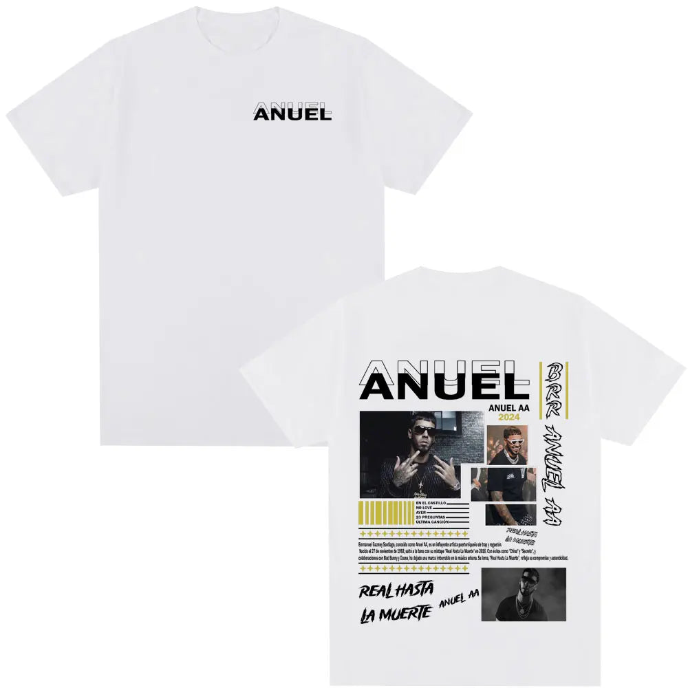 Anuel AA Real Hasta La Muerte T-Shirt White
