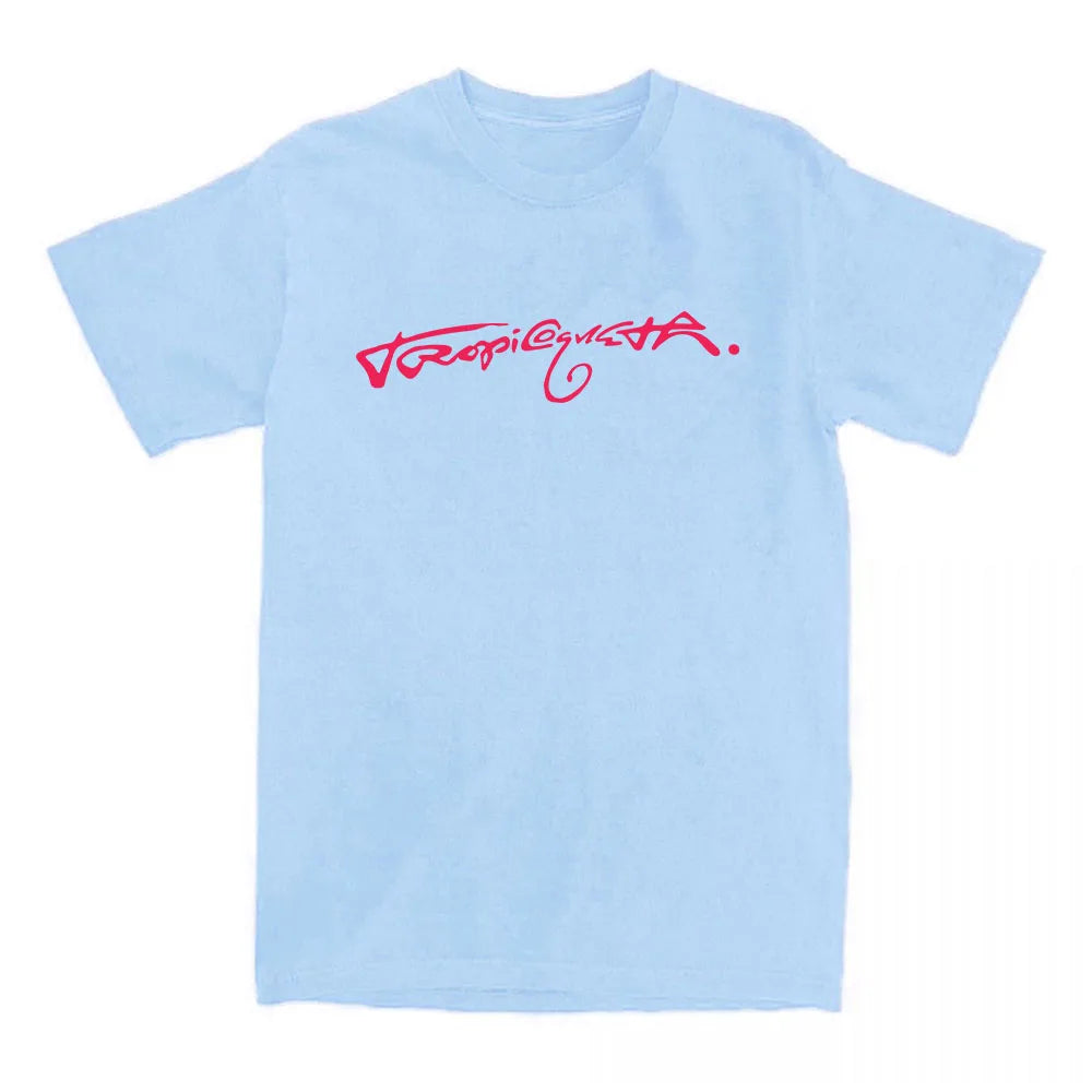 Karol G "Tropicoqueta" T-Shirt – Sky Blue & Fuchsia