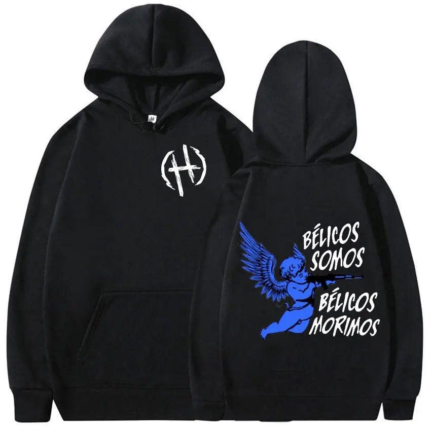 Junior H Sad Boyz “Bélicos Somos” Black Hoodie