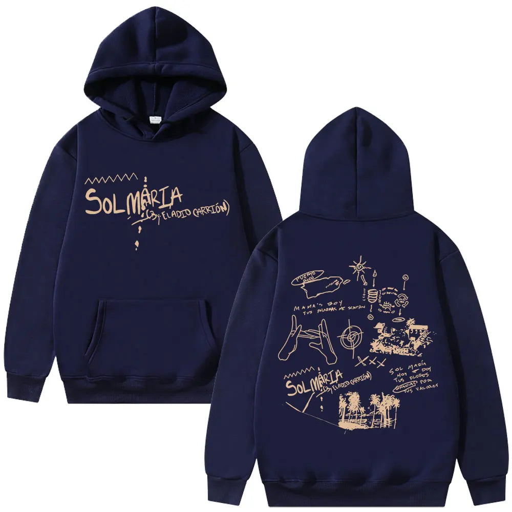 Eladio Carrion Sol Maria hoodie - navy blue