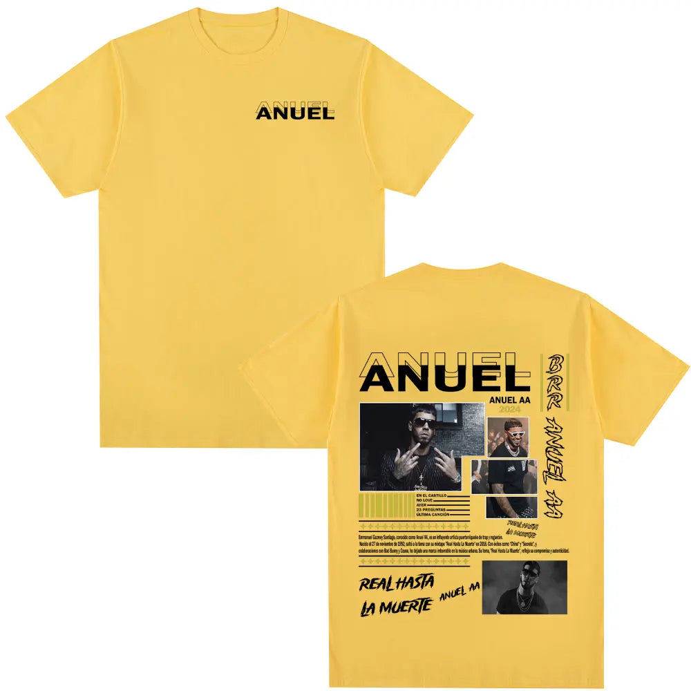 Anuel AA Real Hasta La Muerte T-Shirt Yellow