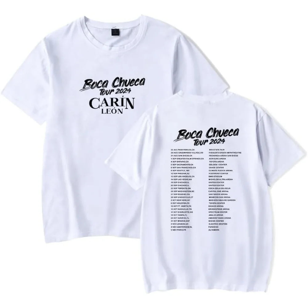 Carín León Boca Chueca 2024 Tour T-Shirt – White