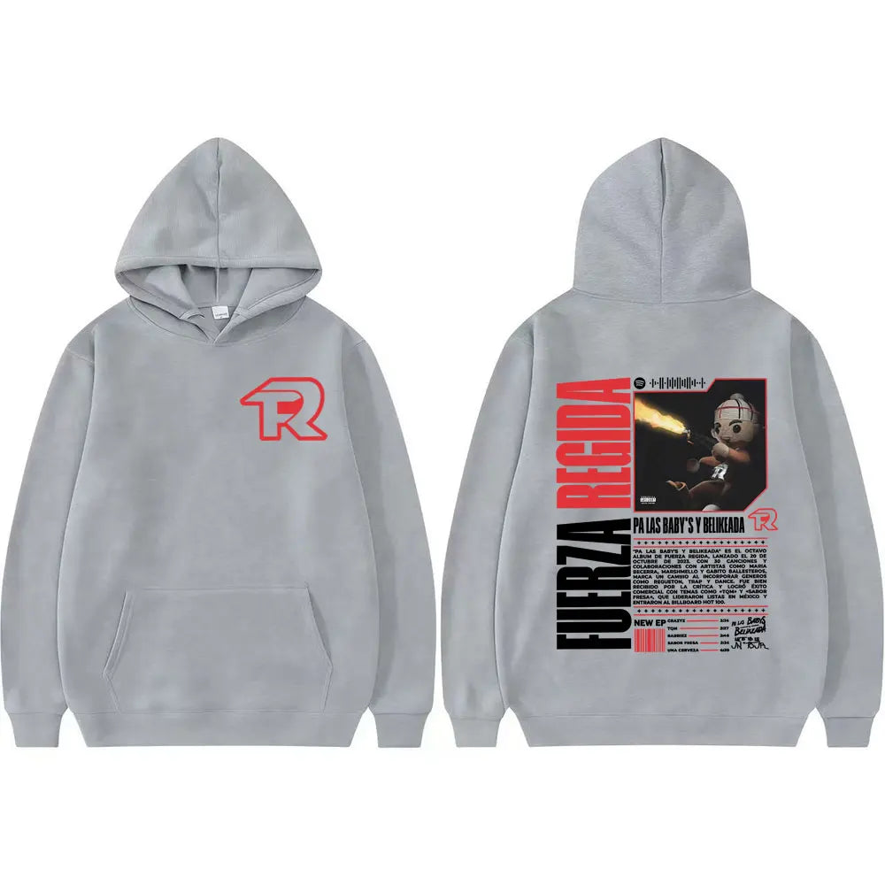 Fuerza Regida Regulated Force 2025 Tour Hoodie (Gray)