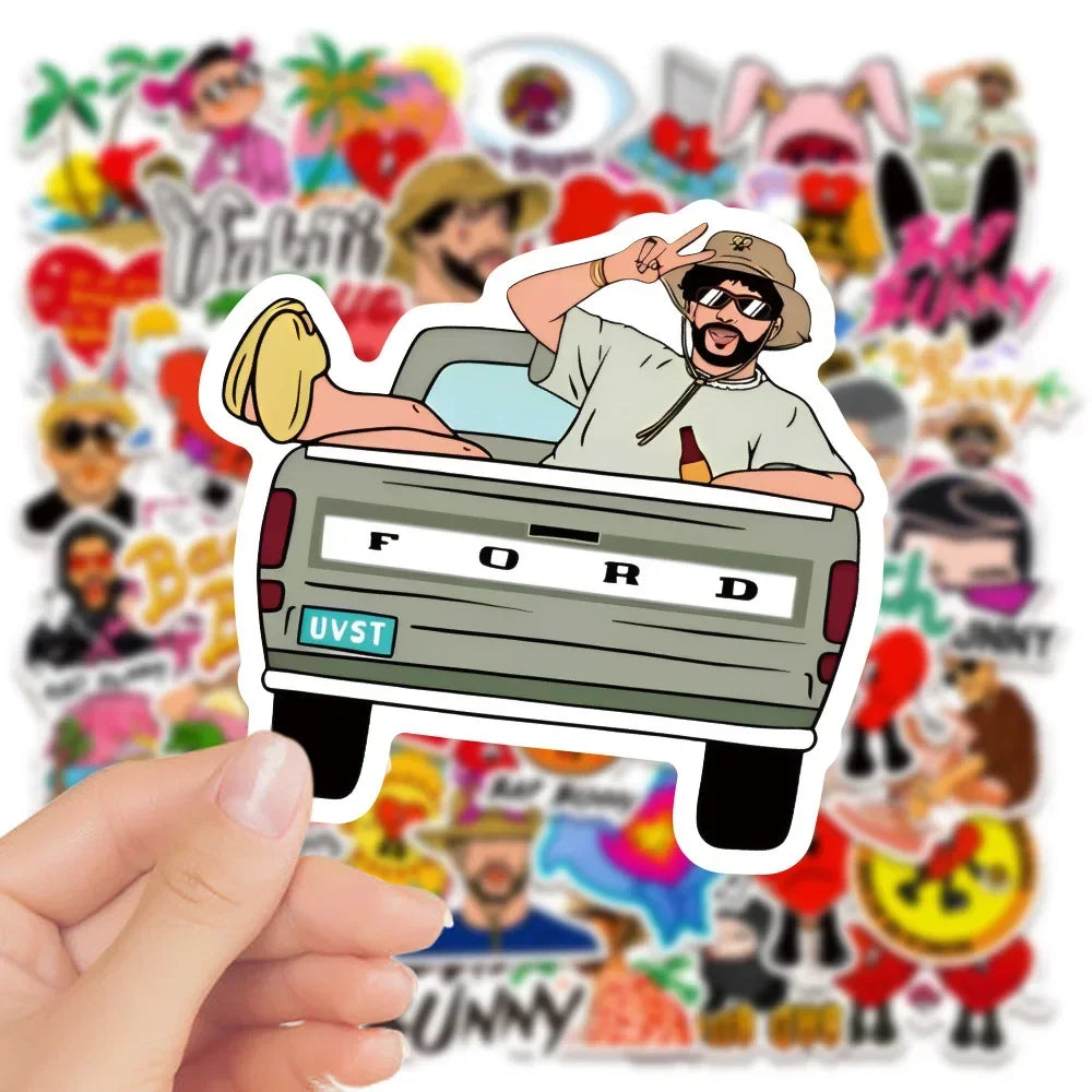 50PCS Bad Bunny Stickers Set