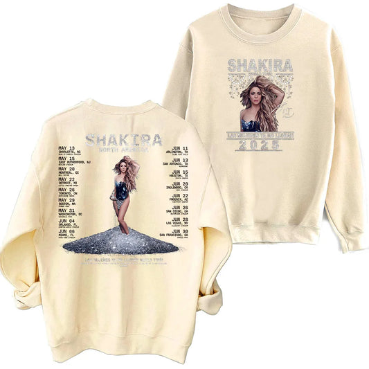 Shakira Sweatshirt – “Las Mujeres Ya No Lloran” World Tour 2025 Beige