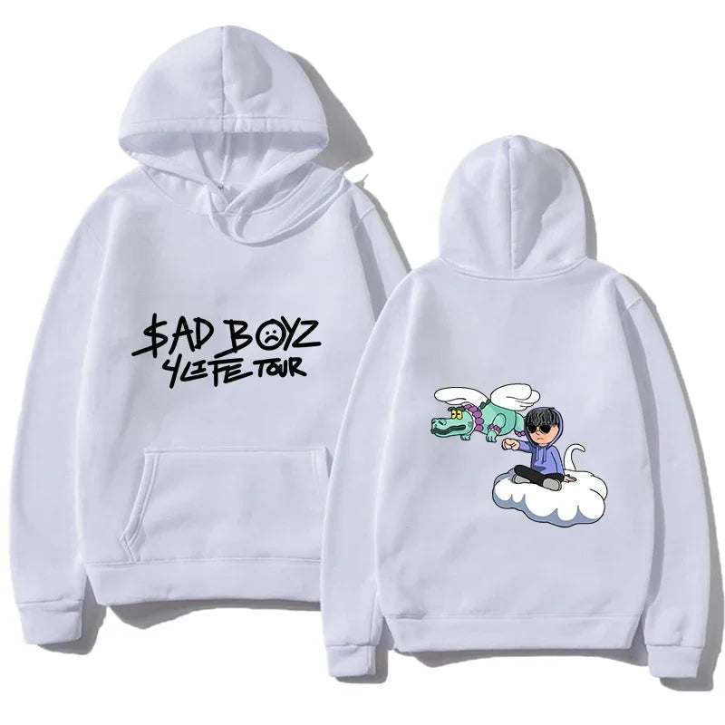 Junior H Sad Boyz 4Life Tour Hoodie - White