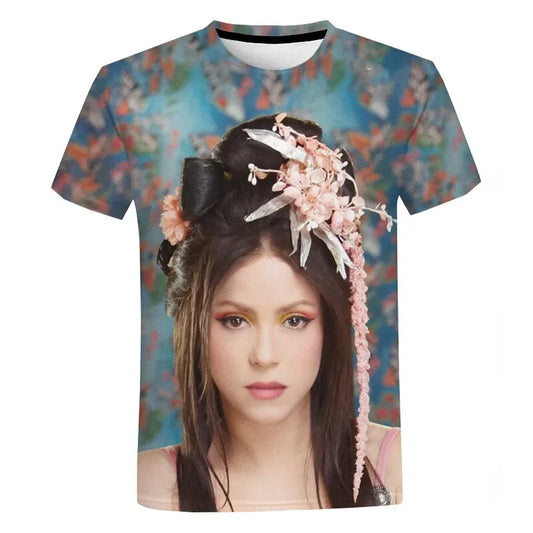 Shakira T-Shirt – Artistic Floral