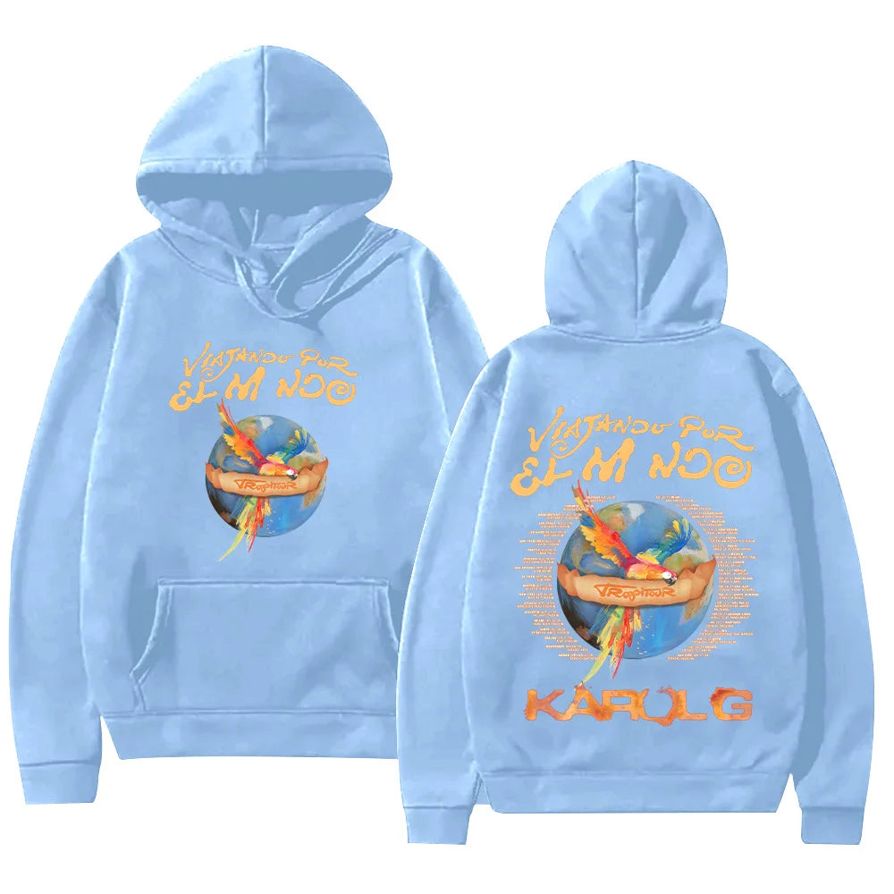 Karol G Tropitour Hoodie - Sky Blue