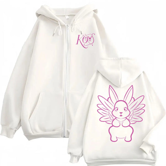 Kenia OS Zipper Hoodie – Beige