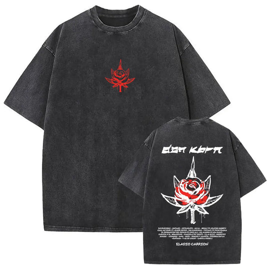 Eladio Carrión Don KBRN “Red Rose Dagger” T-Shirt – Black