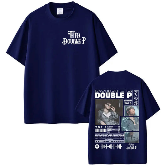 Tito Double P Incomodo Tour 2025 Navy Blue T-Shirt