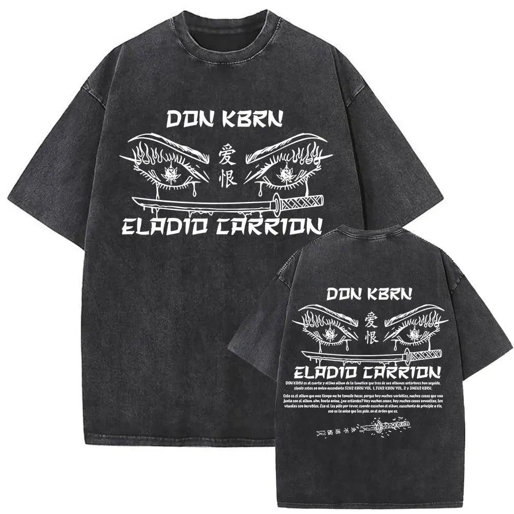 Eladio Carrión Don KBRN Samurai Eyes T-Shirt – Black & White