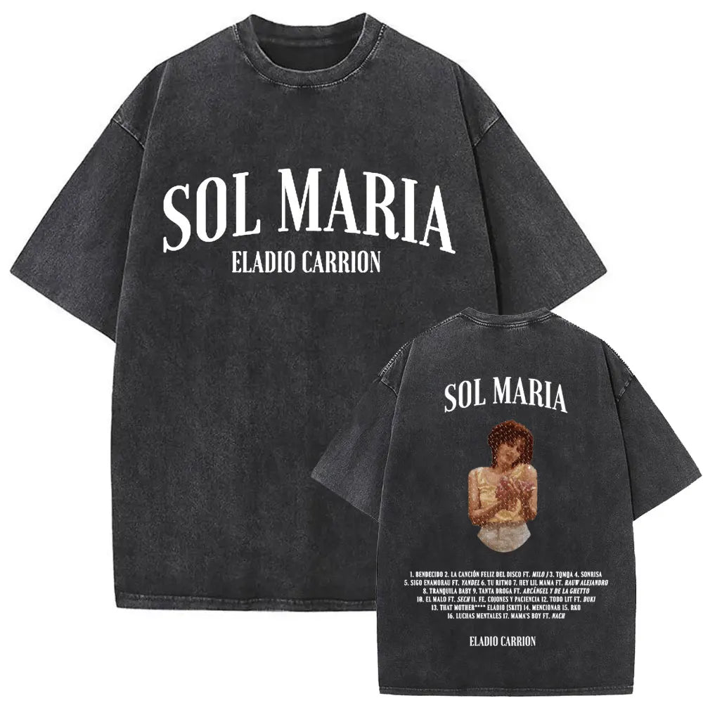 Eladio Carrión Sol María Tracklist T-Shirt – Classic Edition (Black)
