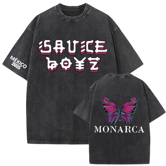 Eladio Carrión Sauce Boyz “Monarca” México 2025 T-Shirt – Black
