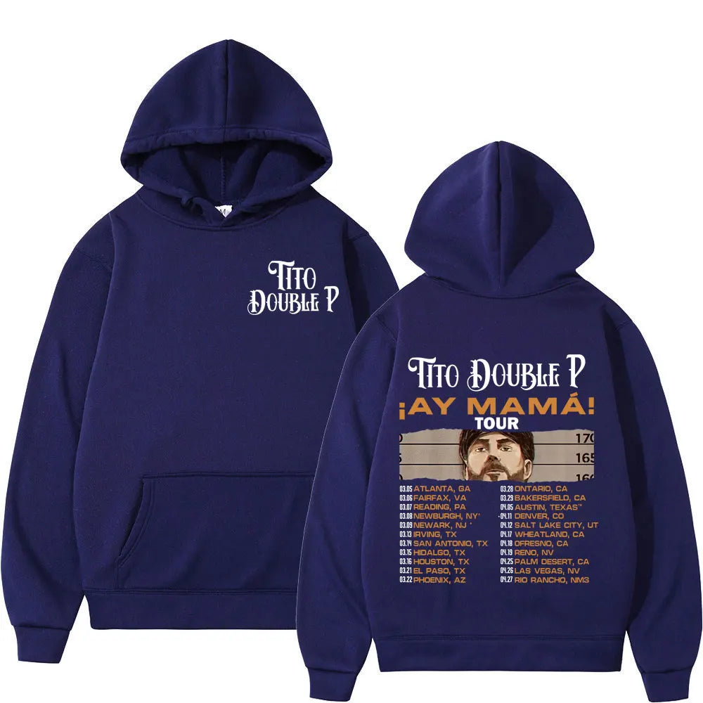 Tito Double P Ay Mamá Tour Hoodie – Navy Blue