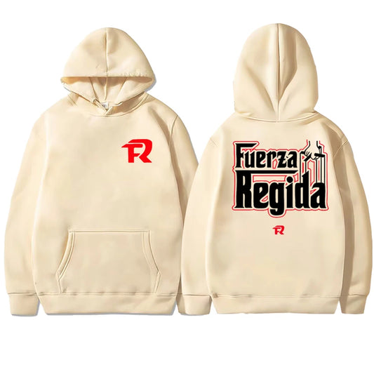 Fuerza Regida Premium Logo Hoodie – Beige