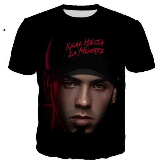 Anuel AA “Real Hasta La Muerte” Portrait T-Shirt
