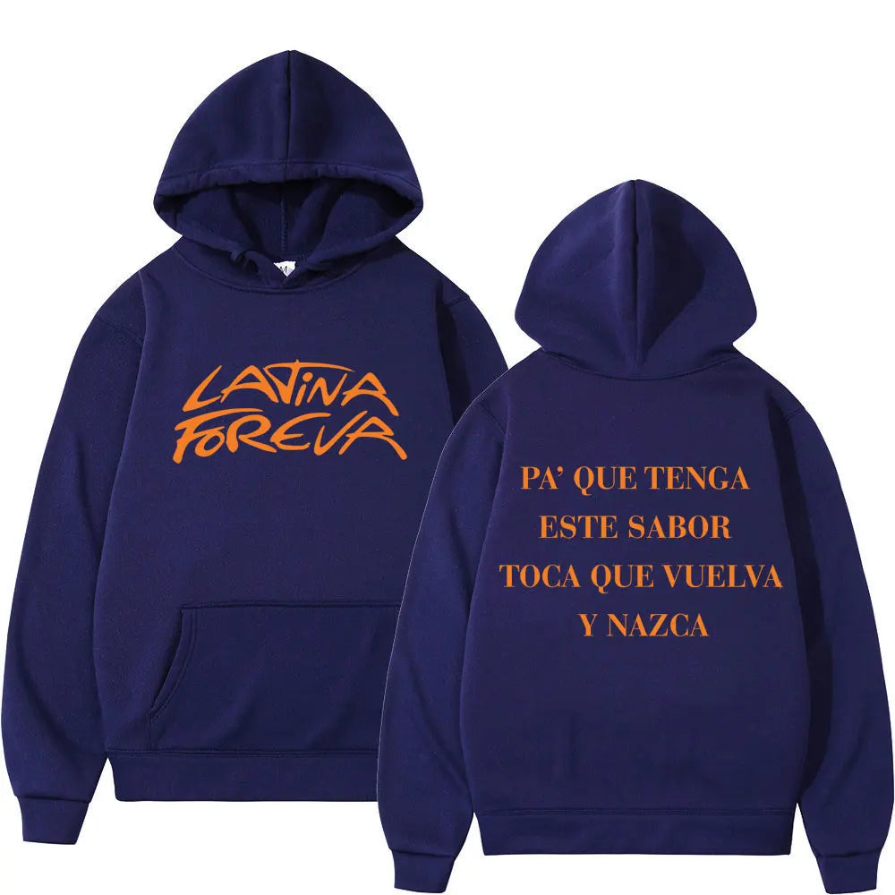 Karol G Latina Foreva Sabor Hoodie - Navy Blue