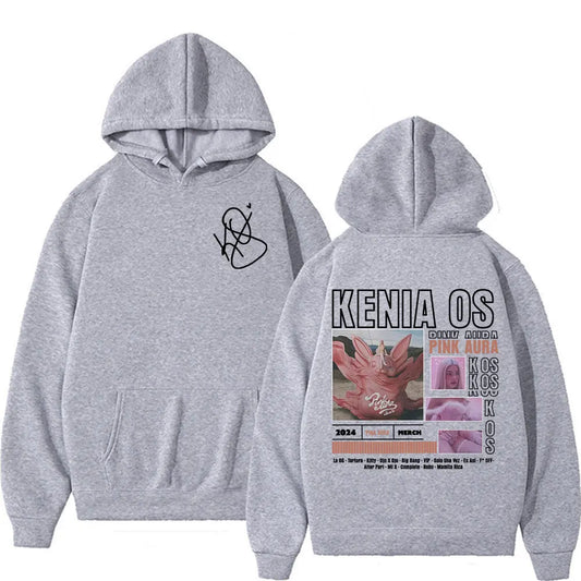 Kenia OS Pink Aura Album Tour Hoodie – Gray