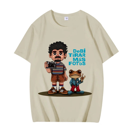 Bad Bunny “Debí Tirar Más Fotos” Cartoon T-Shirt – Beige