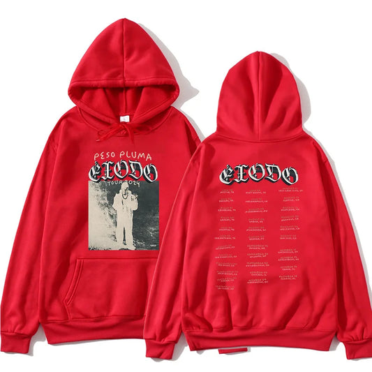 Peso Pluma Éxodo Tour Merch Hoodie - Red