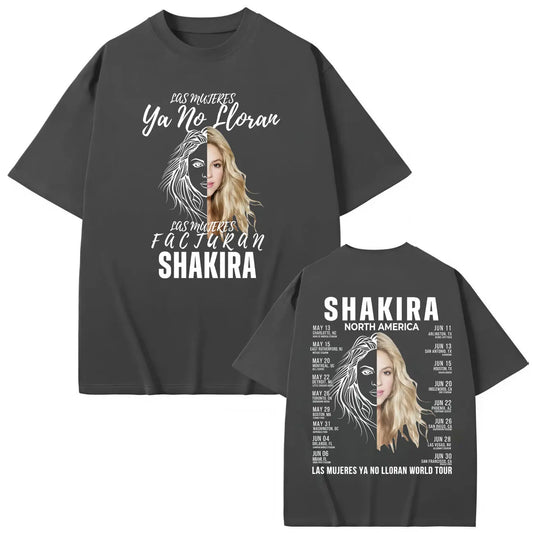 Shakira World Tour 2025 "Las Mujeres Ya No Lloran" T-Shirt – Dark Grey